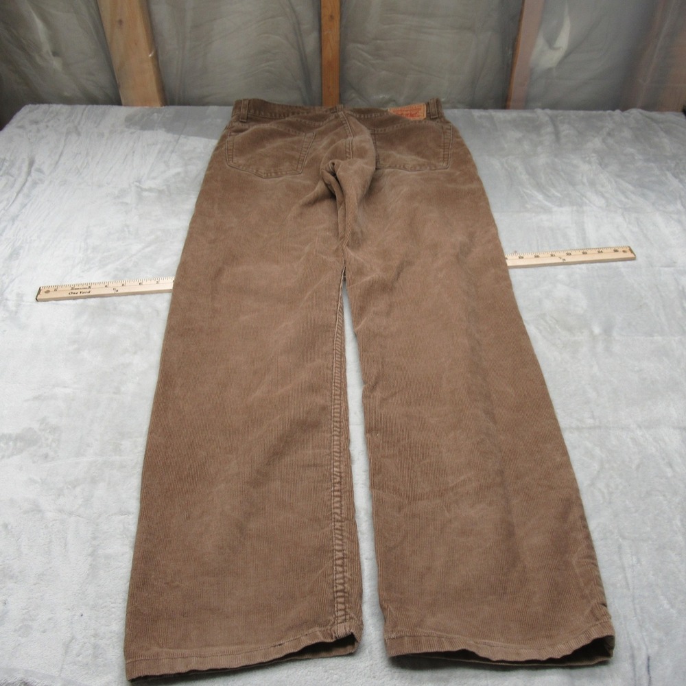Levis 559 Baggy Pants Mens 34x32 Brown Corduroy Relaxed Fit Straight‎ Leg VTG - Picture 8 of 13